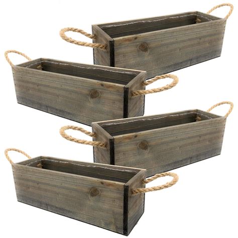 rustic planter box small